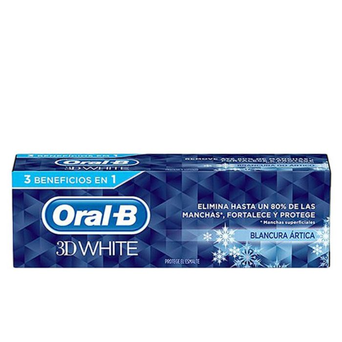 Oral-B 3D WHITE BLANCURA ARTICA Pasta de Dientes - Blanquea, Refuerza y Protege 75 ml Oral-B 3D WHITE BLANCURA ARTICA Pasta de Dientes - Blanquea, Refuerza y Protege 75 ml