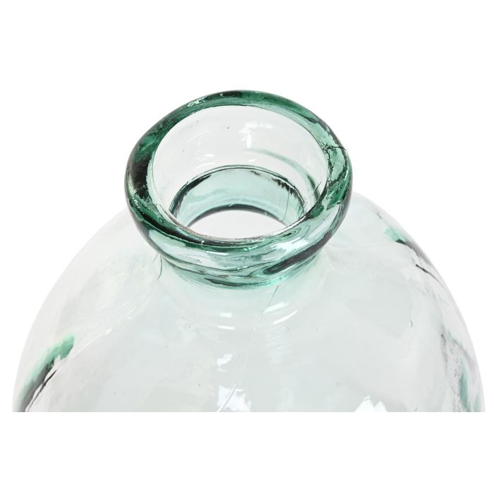 DKD Home Decor Jarrón Urban Transparente de Cristal Reciclado, 34x34x73 cm, Diseño Orgánico - Decoración Elegante para Interiores 1