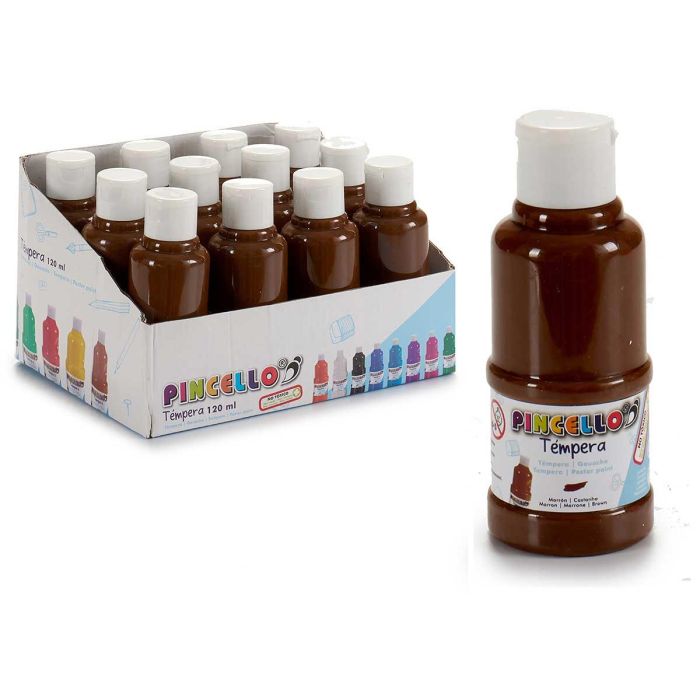 Pintura Tempera Marrón Pincello 120 ml - No tóxico (36 Unidades) Pintura Tempera Marrón Pincello 120 ml - No tóxico (36 Unidades)