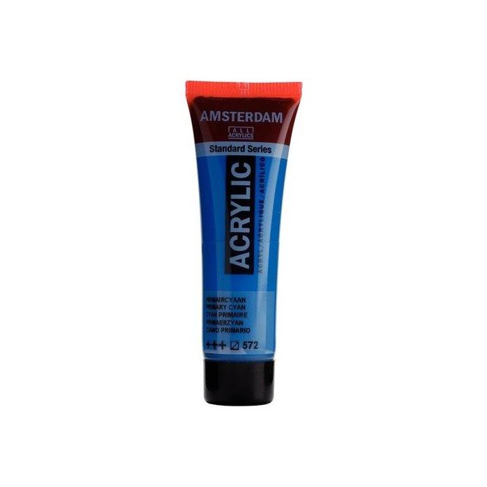 Pintura Acrilica Amsterdam 20 Ml (Tubo) Cian Primario 3 unidades