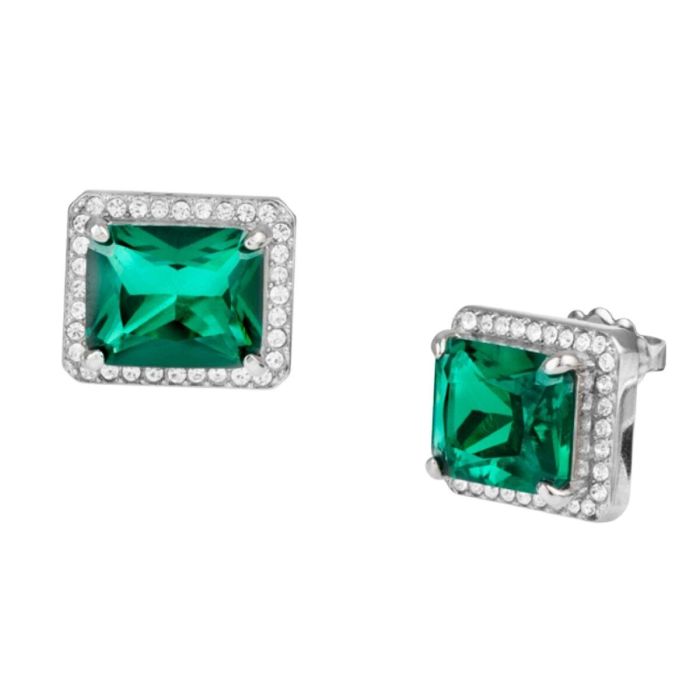 Pendientes Mujer LIU JO LJ2119 Plateado Verde Pendientes Mujer LIU JO LJ2119 Plateado Verde
