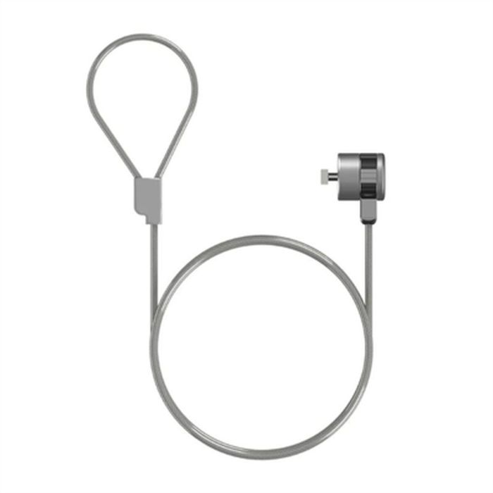 AISENS - CABLE DE SEGURIDAD T-LOCK CON CERRADURA DE LLAVE PARA ORDENADOR, MONITOR, PORTATIL 1.5M
