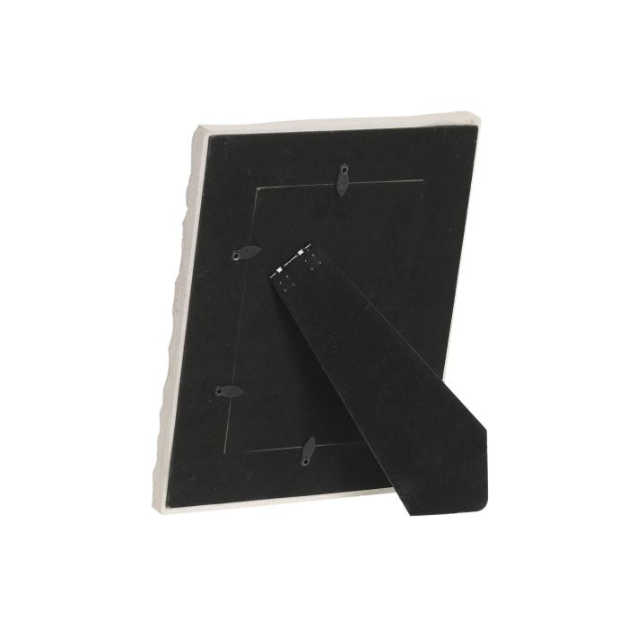 DKD Home Decor Hangzhou design 26b Marco de Fotos 10x15 Mediterráneo Beige Blanco Simil Piedra Cemento (4 Unidades)