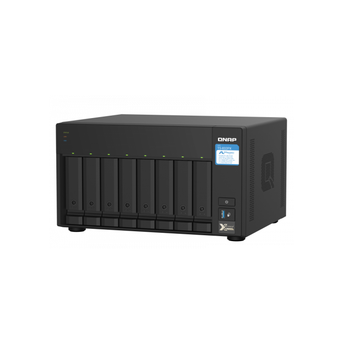 QNAP TS-832PX NAS Torre Ethernet 10GbE Aluminio, Negro 4