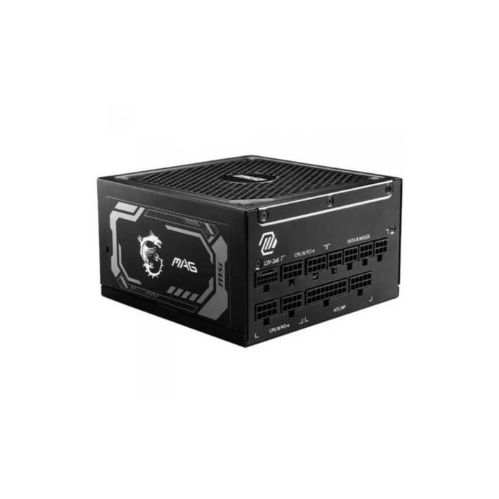 FUENTE ALIMENTACION MSI MAG A1250GL PCIE5,PSU,1250W,80 PLUS GOLD,MODULAR,135MM,ACTIVE PFC,PCI-E 5.1 (16 pin)x1,PCI-E (6+2 pin)x4,SATA (15 pin)x12 FUENTE ALIMENTACION MSI MAG A1250GL PCIE5,PSU,1250W,80 PLUS GOLD,MODULAR,135MM,ACTIVE PFC,PCI-E 5.1 (16 pin)x1,PCI-E (6+2 pin)x4,SATA (15 pin)x12
