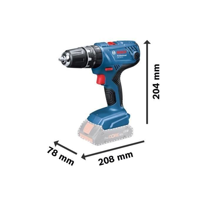 Taladro Percutor BOSCH PROFESSIONAL GSB 18V-21 + 2 baterías 2,0Ah + GAL 18V-40 + L-BOXX 1