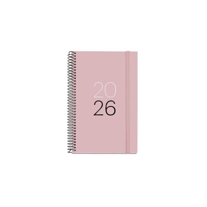 Agenda Anual (2026) Miquelrius Basic Calm Espiral Tapa Extra Con Goma Activa 117X182 D/P Arena