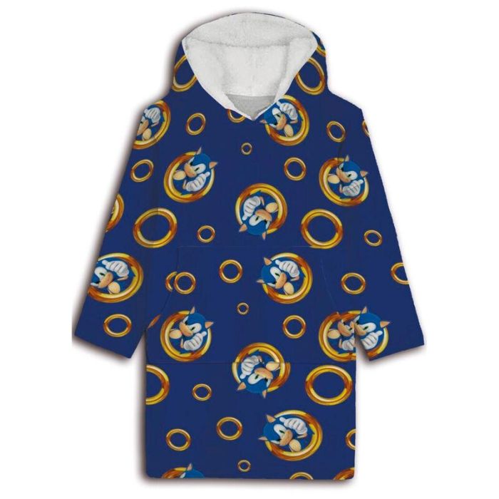 Bata sudadera oversize Sonic the Hedgehog coral adulto 0 Bata sudadera oversize Sonic the Hedgehog coral adulto 0