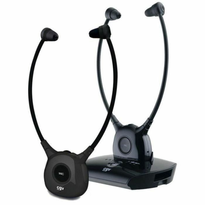 CGV CGV1713489552401 Auriculares Inalámbricos DOLFIN ONYX DUO para TV y HIFI con Micrófono Integrado y Diseño Ligero