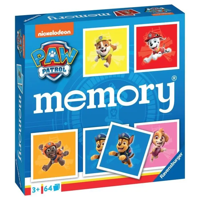 Ravensburger Paw Patrol Memory 20887 Juego de Memoria y Concentración para Niños +4 Años Ravensburger Paw Patrol Memory 20887 Juego de Memoria y Concentración para Niños +4 Años