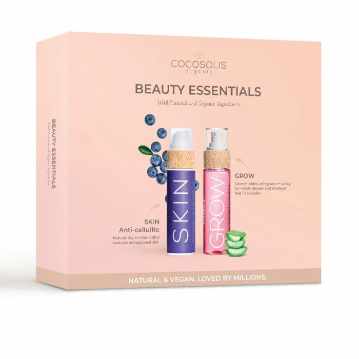 Cocosolis Beauty Essentials Estuche 2 piezas - Aceite Seco Anticelulítico y Serum Spray Crecimiento Capilar