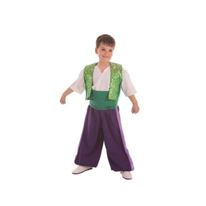 Creaciones Llopis t-1 Disfraz infantil Moro Aladín, incluye Pantalón, Camisa, Fajín y Chaleco, Talla 4-6 años