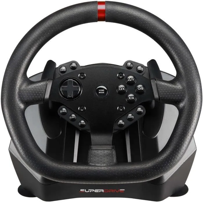 Subsonic Volante de Carreras GS950-X, 900°, Palanca de Cambios Manual, 3 Pedales, Levas 3