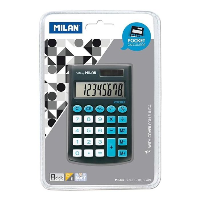 Milan Calculadora Negro Pocket 8 Digitos Dual Blister 1 Milan Calculadora Negro Pocket 8 Digitos Dual Blister 1