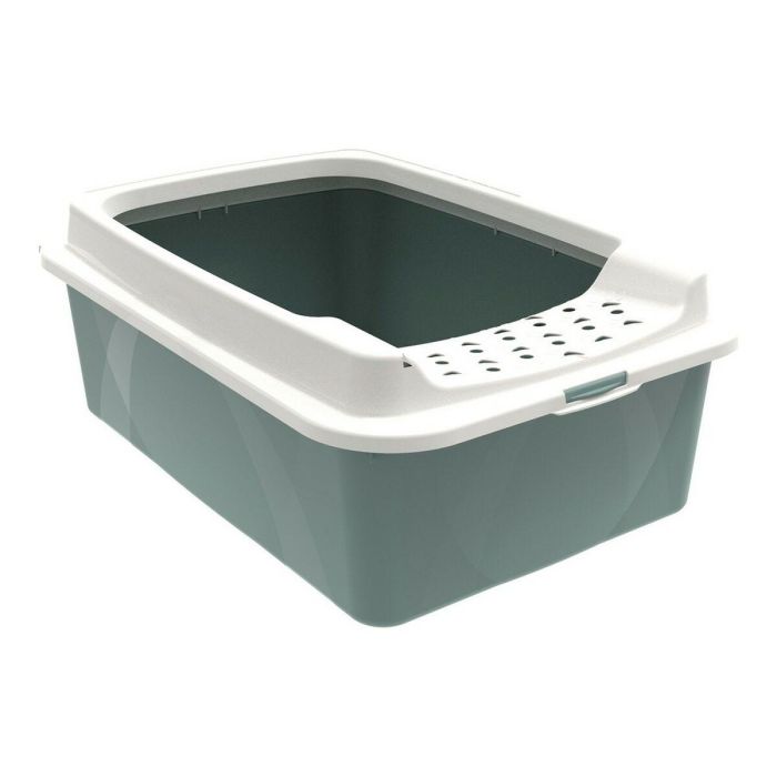 Rotho Mypet Bonnie Eco Bandeja de Arena para Gatos Grandes, Blanco Verde Salvia, Baja Altura, Borde Alto, Plástico Reciclado, Fácil Limpieza Rotho Mypet Bonnie Eco Bandeja de Arena para Gatos Grandes, Blanco Verde Salvia, Baja Altura, Borde Alto, Plástico Reciclado, Fácil Limpieza