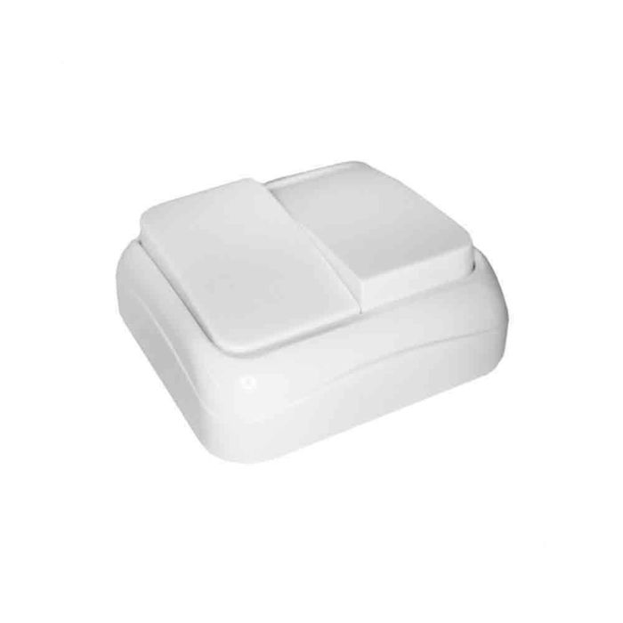 Edm Spa Doble interruptor superficie 77 x 77 x 30 mm Blanco 0 Edm Spa Doble interruptor superficie 77 x 77 x 30 mm Blanco 0