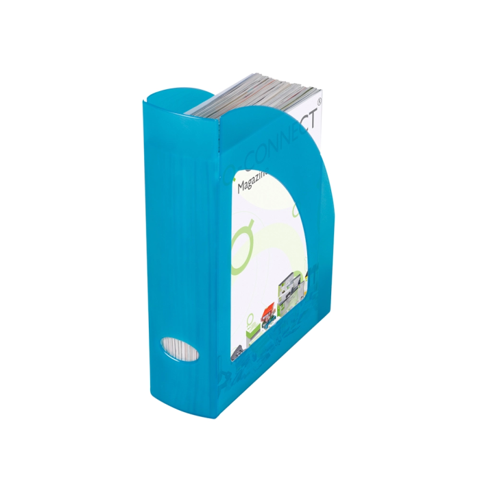 Q-connect Revistero Plástico Azul Translucido 250 x 320 x 80 mm 1