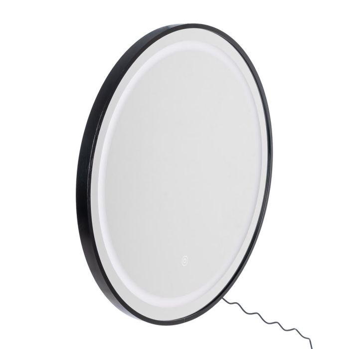 Espejo con Luz Led Negro Decoración 60 X 3 X 60 cm