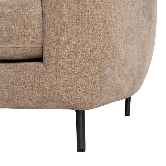 Sofá 2 Plazas Marrón Claro Tejido-Metal 189 X 92 X 88 cm