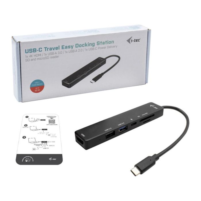 Hub USB i-Tec Travel Easy 60W Hub USB i-Tec Travel Easy 60W