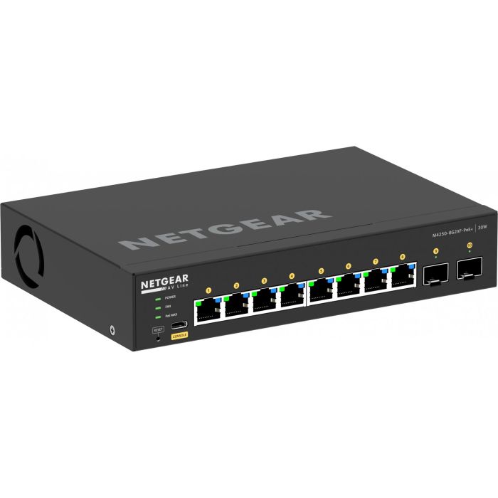 NETGEAR GS4210PX-100EUS Switch Gestionado 10 Puertos, 8 PoE+ 220W, 2 SFP+ 11