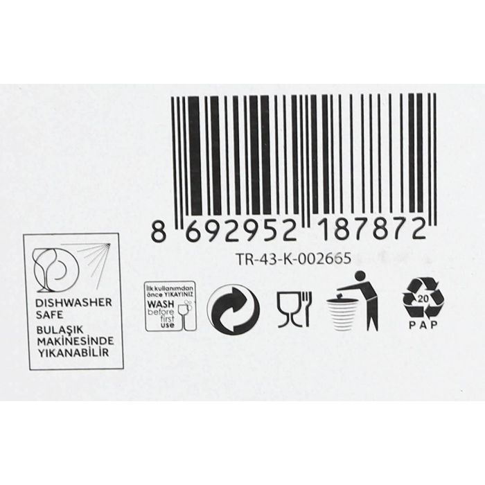 Lav Set de 6 Vasos Colección Gaia, Capacidad 475 ml por Vaso, Medidas Ø 7 x 9 x 11 cm (8 Cajas) 7