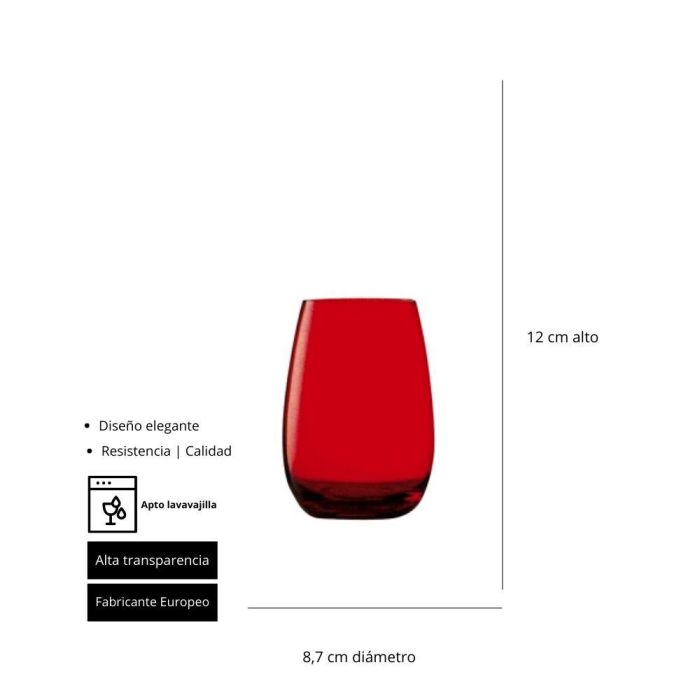 Andia Vaso Rojo H 120 Mm 47 Cl (6 Unidades) 1