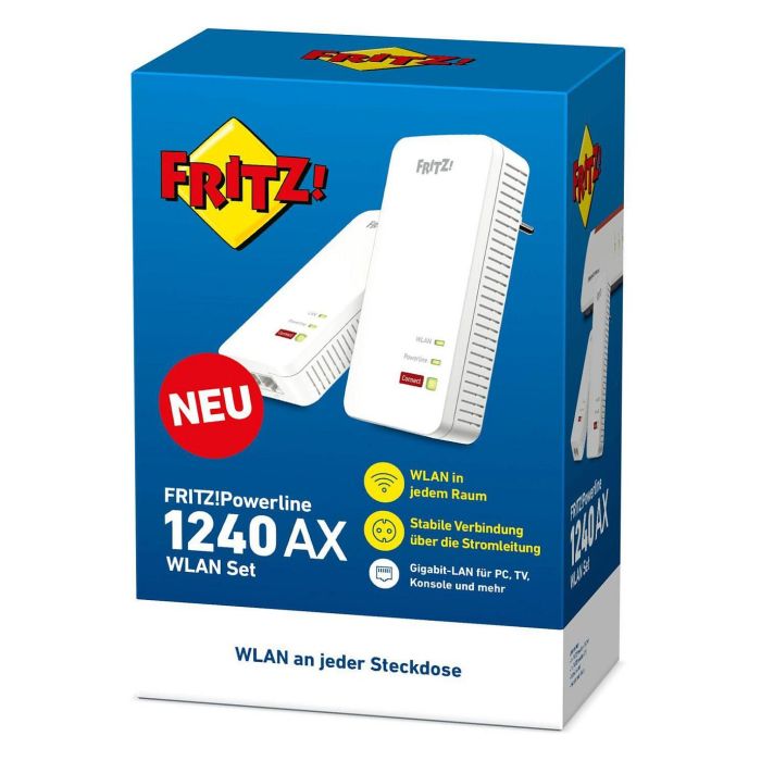 AVM FRITZ! Powerline 1240 AX Set Adaptador de Red Powerline 1200 Mbit/s Wi-Fi 6 (802.11ax) Blanco 2