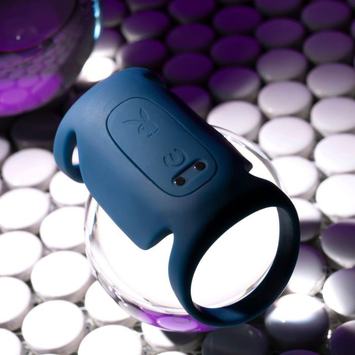 Anillo Vibrador Evolved Playboy Azul 20 Anillo Vibrador Evolved Playboy Azul 20