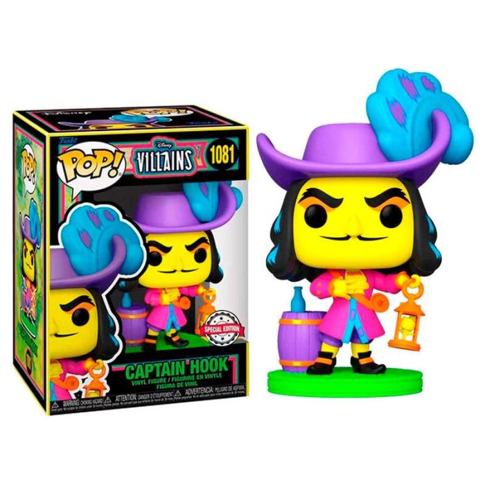Figura POP Disney Villains Hook Black Light Exclusive 2 Figura POP Disney Villains Hook Black Light Exclusive 2