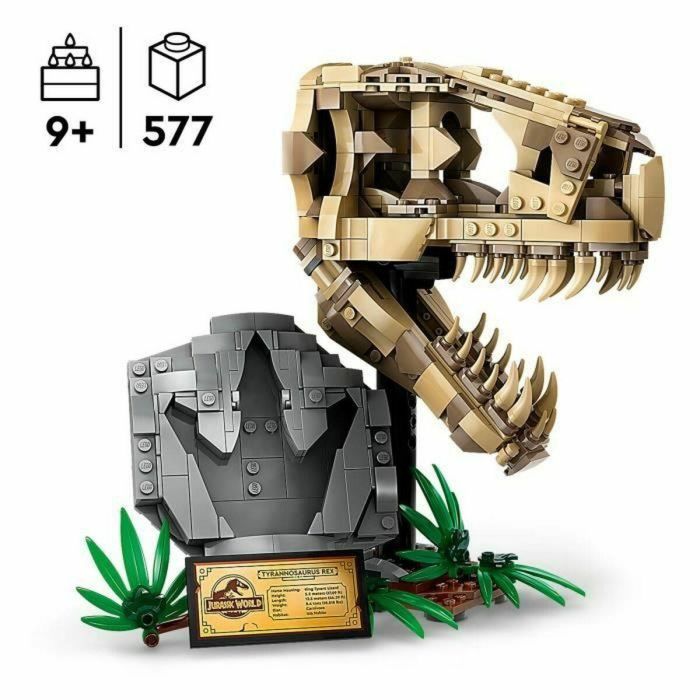 LEGO 76964 Jurassic World Fósiles de Dinosaurios: Cráneo de T. Rex, Dinosaurio de Juguete, Decoración para la Habitación de los Niños 5