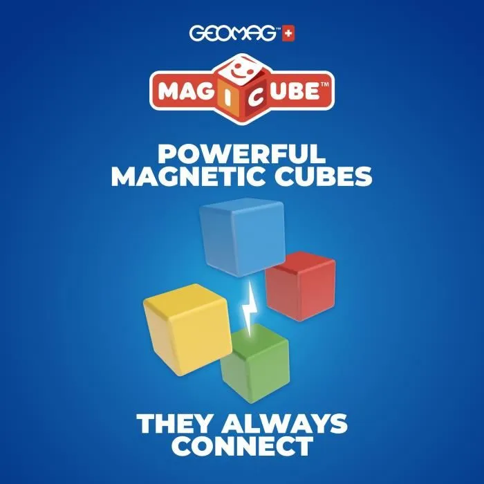 Geomag MAGIC CUBE 4 cubos Juego de construcción magnética para niños a partir de 18 meses 2 Geomag MAGIC CUBE 4 cubos Juego de construcción magnética para niños a partir de 18 meses 2