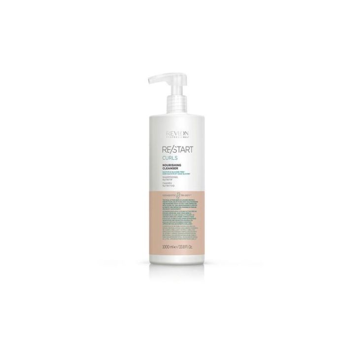 Revlon Restart Curls Nourishing Cleanser Champú Nutritivo para Rizos con Aceite de Jojoba y Lípidos 1000ml