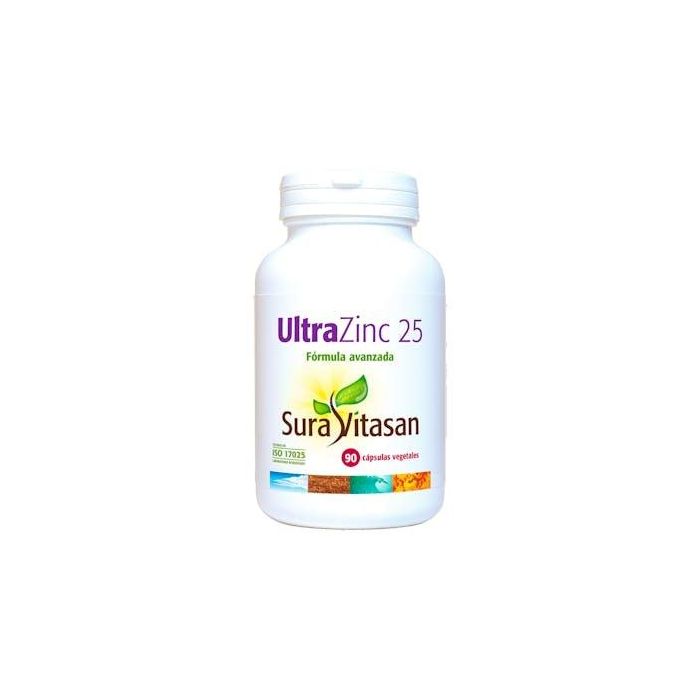 SURA VITASAN Ultra Zinc Citrato 50 mg con L-Taurina y Vitaminas B, 90 Cápsulas. Soporte Inmunitario