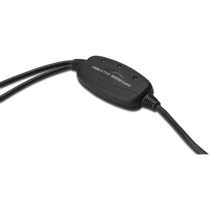 DIGITUS USB 2.0 Anschlusskabel 2.0 -2x RS232-Kabel 1.5m. sw 2