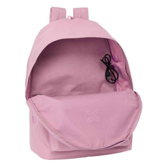 Safta Mochila Munich Basicos Portatil 15,6" + USB Rosa 31x44x18 cm