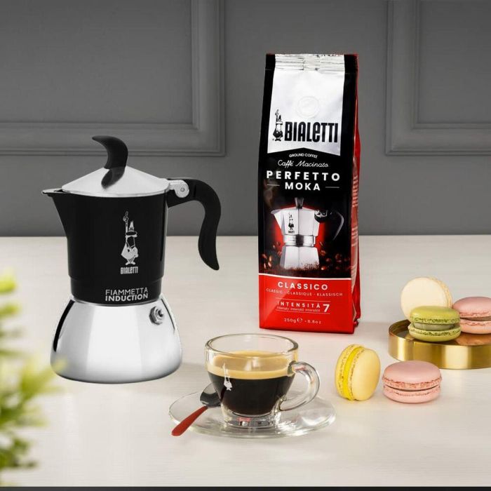 Cafetera Italiana Bialetti FIAMMETTA Negro Aluminio 4 Tazas 4
