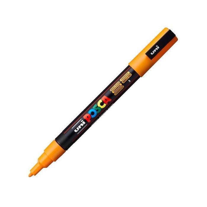 POSCA Marcador Pc-3M Punta Cónica 0,9 - 1,3 mm Naranja Medio - Tinta pigmentada base al agua