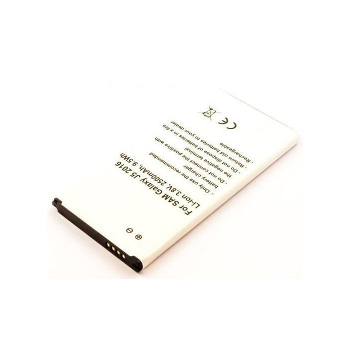 CoreParts Battery for Samsung 9.63Wh Li-ion 3.85V 2500mAh Battery Samsung Galaxy J5 2016 CoreParts Battery for Samsung 9.63Wh Li-ion 3.85V 2500mAh Battery Samsung Galaxy J5 2016