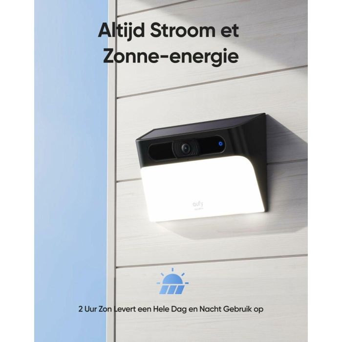 Eufy S120 Cámara de Seguridad IP Solar Exterior 2K (2304x1296) Wi-Fi, Foco LED, Detección IA, IP65, Audio 2 Vías 20