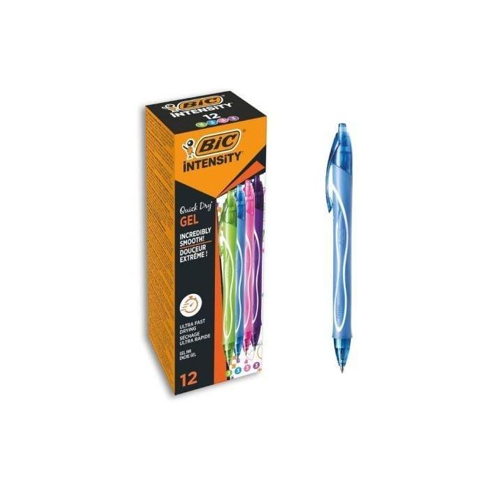 Bic Caja Bolígrafos Tinta De Gel Retráctil Gel-Ocity Quick Dry 4 Colores Surtidos -12U- Bic Caja Bolígrafos Tinta De Gel Retráctil Gel-Ocity Quick Dry 4 Colores Surtidos -12U-
