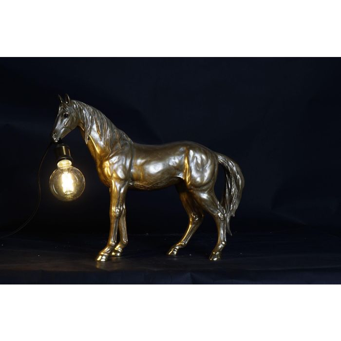DKD Home Decor Lámpara de Sobremesa Moderna con Forma de Caballo Dorada de Resina E27 50W 16.5x47x59.5 cm 1 DKD Home Decor Lámpara de Sobremesa Moderna con Forma de Caballo Dorada de Resina E27 50W 16.5x47x59.5 cm 1