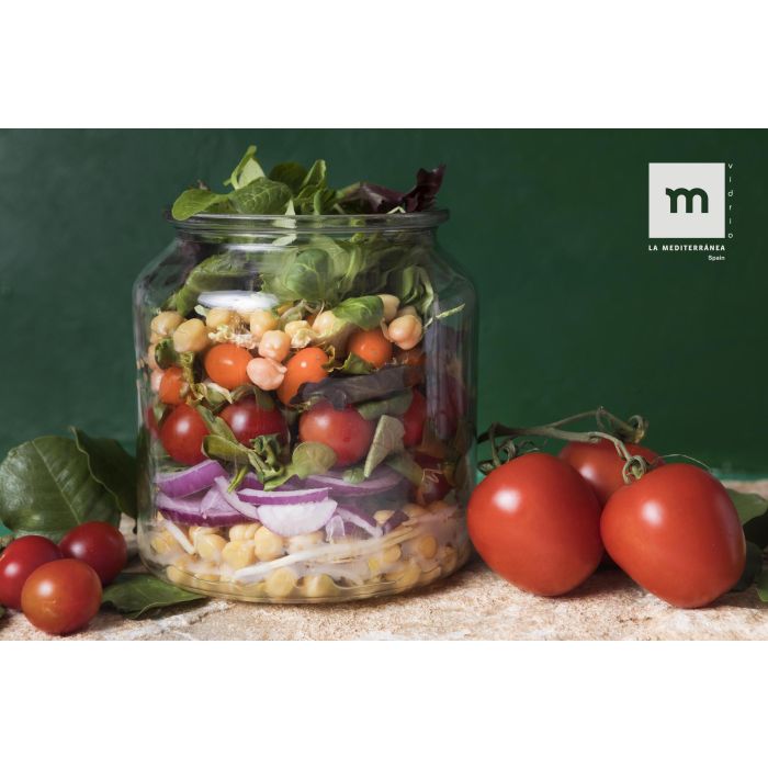 Tarro de vidrio con tapón de corcho 2900 ml - La Mediterranea (6 Unidades) 3 Tarro de vidrio con tapón de corcho 2900 ml - La Mediterranea (6 Unidades) 3