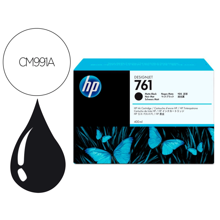 Hp Designjet T7100 Cartucho de Tinta Negra Mate N 761 400ml / 1000 Páginas Original 0 Hp Designjet T7100 Cartucho de Tinta Negra Mate N 761 400ml / 1000 Páginas Original 0