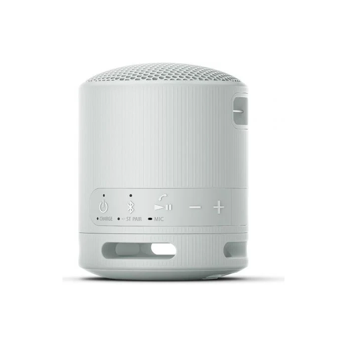 Sony Altavoz Portable Bluetooth SRS-XB100/ 2.0/ Gris Claro. Sonido potente y nítido, resistente al agua IP67, hasta 16h de batería. 2