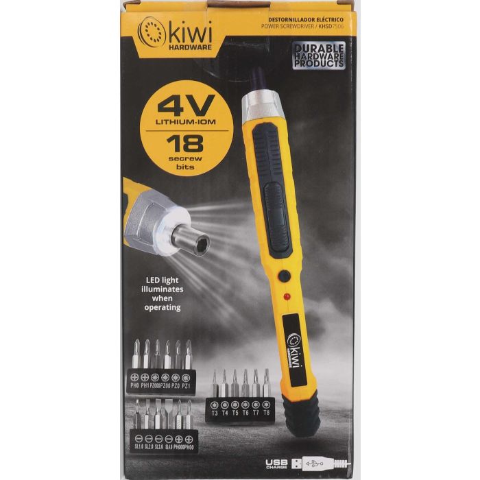 Set de Destornilladores Eléctricos Inalámbricos USB con 18 Accesorios - Kiwi (5 Cajas) 1 Set de Destornilladores Eléctricos Inalámbricos USB con 18 Accesorios - Kiwi (5 Cajas) 1