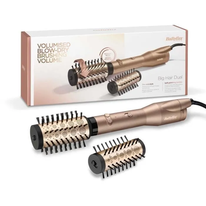 Babyliss AS952E Cepillo Giratorio Big Hair Dual con Tecnología Iónica y Potencia 650W para Volumen y Acabados Profesionales 1 Babyliss AS952E Cepillo Giratorio Big Hair Dual con Tecnología Iónica y Potencia 650W para Volumen y Acabados Profesionales 1