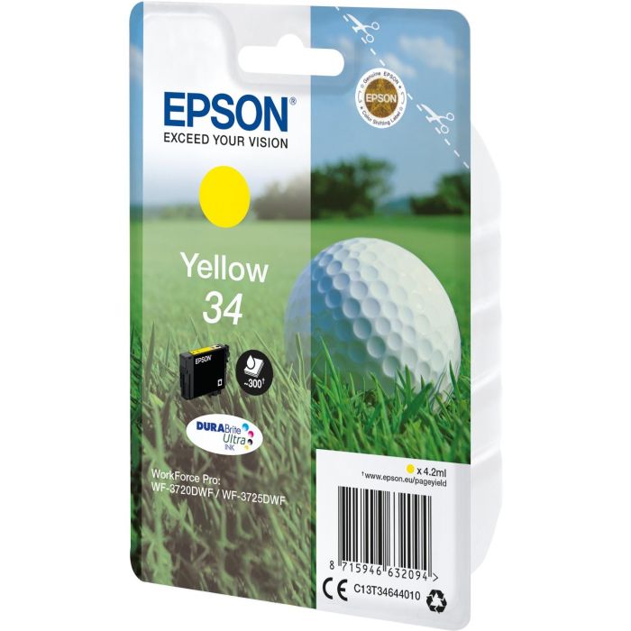 EPSON Singlepack Yellow 34 DURABrite Ultra Ink 1 EPSON Singlepack Yellow 34 DURABrite Ultra Ink 1