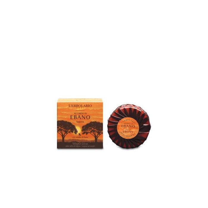 L'ERBOLARIO Accordo Ebano Jabón Perfumado Pastilla 100g con Extracto de Ébano y Aceites Vegetales