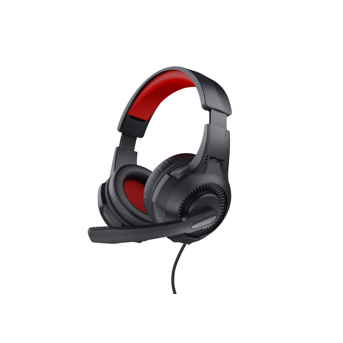 Trust Auriculares Gaming Headset C- Microfono Diadema Ajustable Jack 3.5.Mm Rojo-Negro